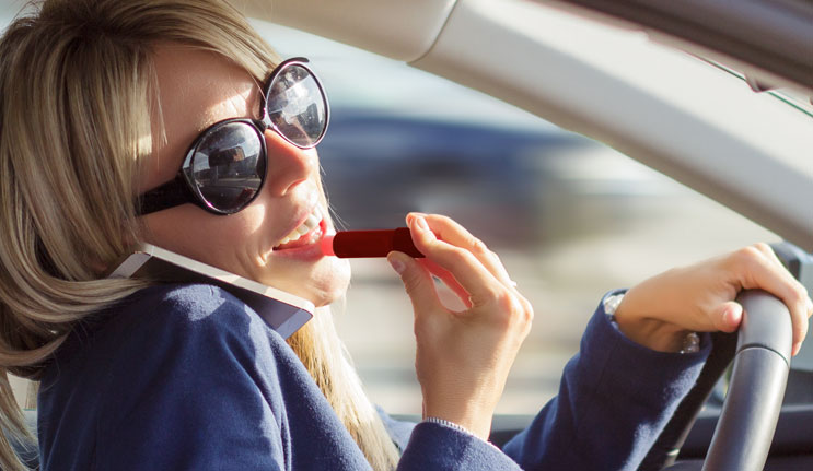 Female Distracted Driver