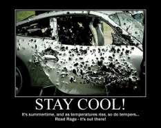 'Stay Cool' poster to prevent road rage