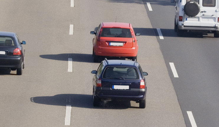 Tailgating a Vehicle